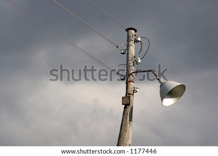 telephone network and lamppost in one