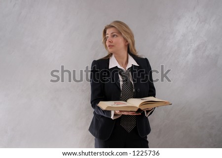 woman with the book