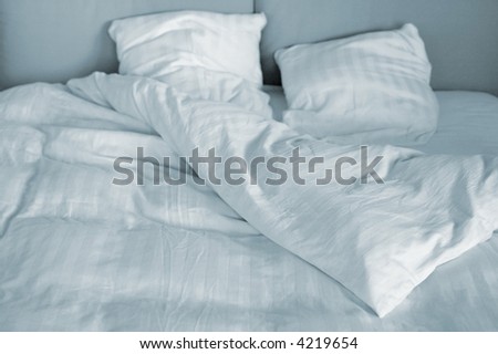 white bed linen