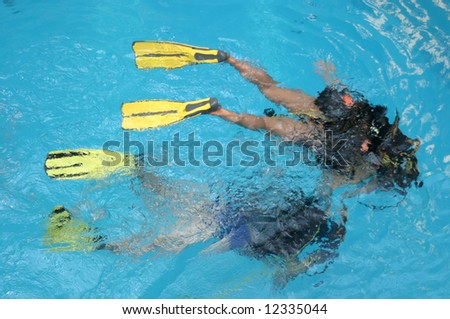 divers under water on the vocational training