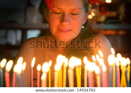 birthday wishes with cake and candles