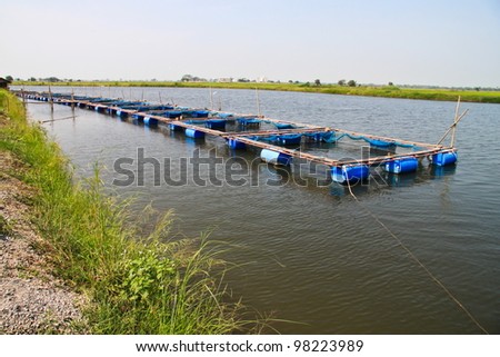 Fish farm located in thailand country