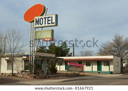 USA, Old motel at scenic Route 66