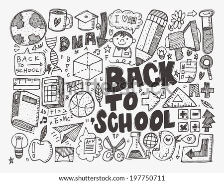 hand draw school element hand draw school element