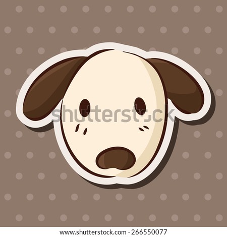 Animal dog flat icon elements, eps10