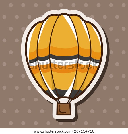 style hot air ballon theme elements vector,eps