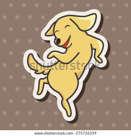 animal dog cartoon , cartoon sticker icon