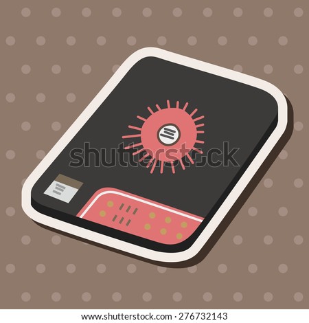 Induction Cooker , cartoon sticker icon