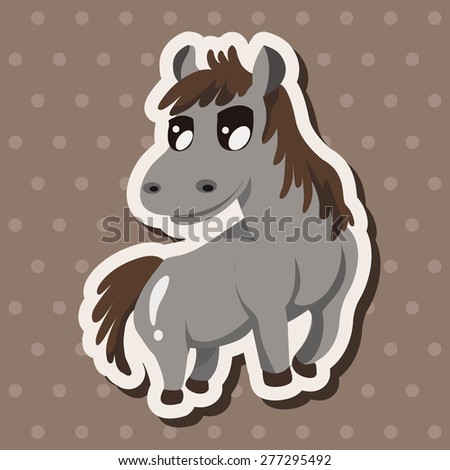 animal horse cartoon theme elements