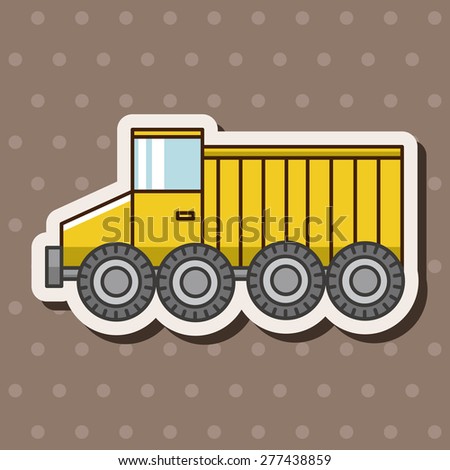 transportation truck theme elements