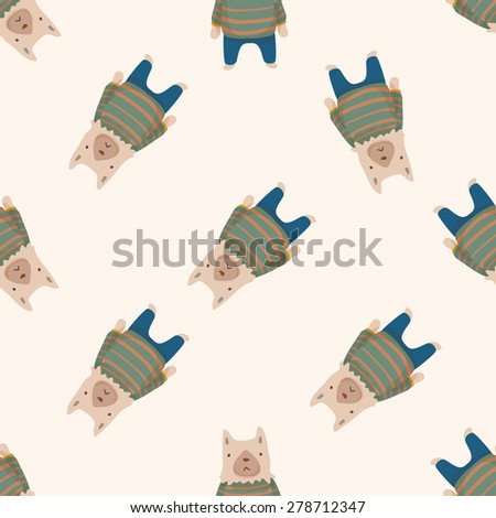 animal dog cartoon , cartoon seamless pattern background
