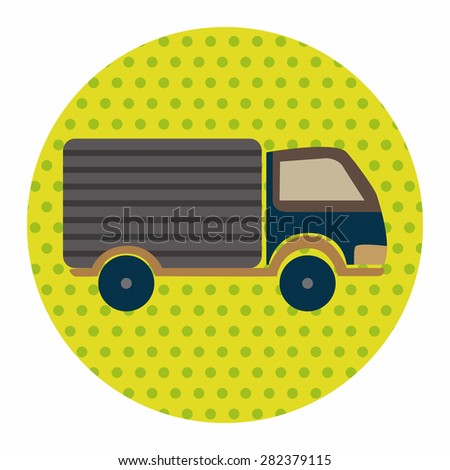 Transportation truck flat icon elements background,eps10