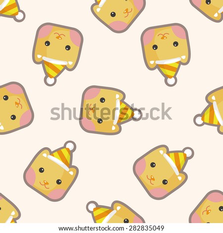 animal cat cartoon ,seamless pattern