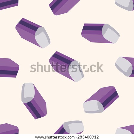 stationary eraser , cartoon seamless pattern background