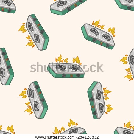 Induction Cooker , cartoon seamless pattern background