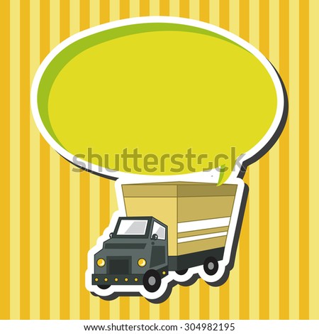 transportation truck, cartoon speech icon