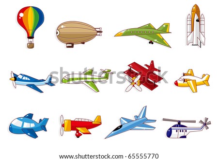 Cartoon Airplane Icon Stock Vector Illustration 65555770 : Shutterstock