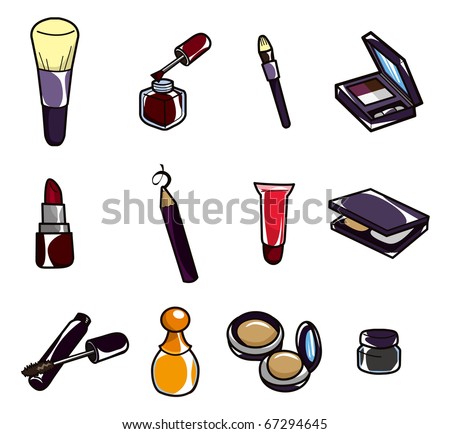  Cartoon on Cartoon Makeup Icon Stock Vector 67294645   Shutterstock