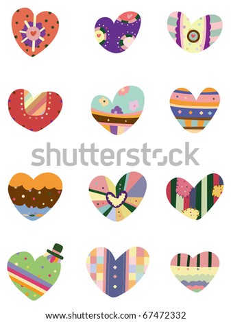 Cartoon heart pictures of love