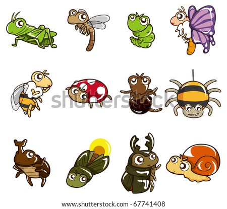 cricket insect cartoons. Firefly Insect Cartoon. stock