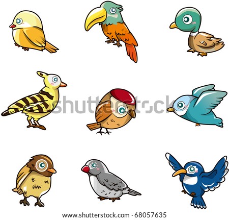 Cartoon Bird Icon Stock Vector Illustration 68057635 : Shutterstock