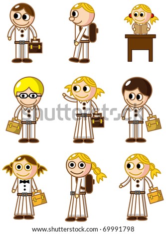 Cartoon Student Icon Stock Vector Illustration 69991798 : Shutterstock