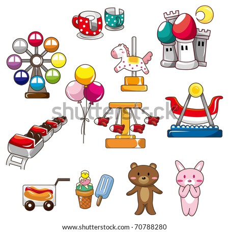 Cartoon Playground Icon Stock Vector Illustration 70788280 : Shutterstock