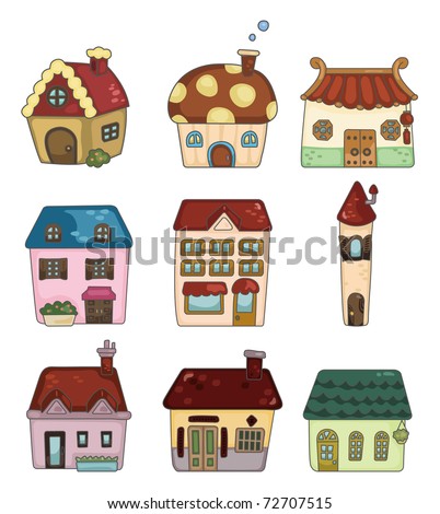 stock vector : cartoon house icon