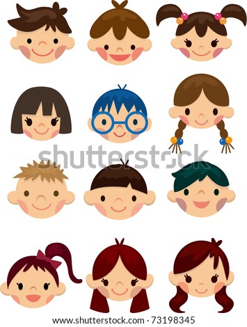 Children Faces Cartoon