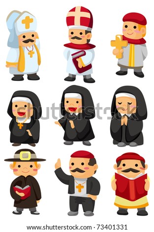 Cartoon Priest Icon Stock Vector Illustration 73401331 : Shutterstock