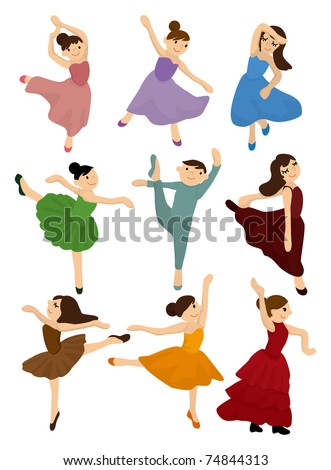 Cartoon Ballet Icon Stock Vector Illustration 74844313 : Shutterstock