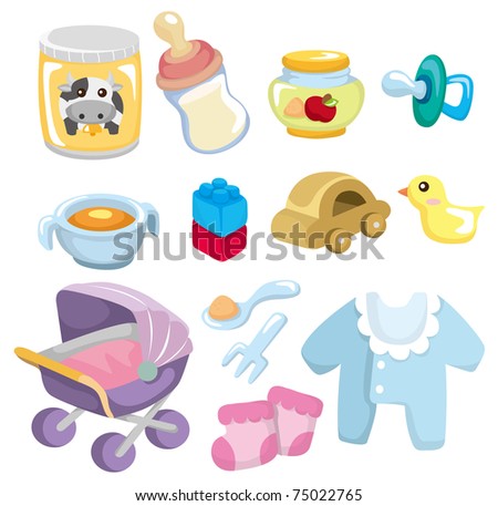 Cartoon Baby Goods Icon Stock Vector Illustration 75022765 : Shutterstock