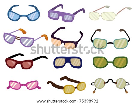 how to draw cartoon sunglasses. stock vector : cartoon Glasses