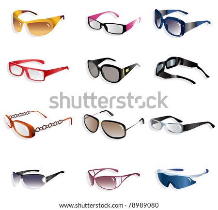 Cartoon Glasses Icon Stock Vector Illustration 78989080 : Shutterstock