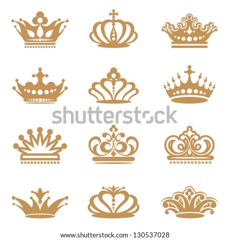 Crown Collection Banco de ilustração vetorial 130537028 : Shutterstock