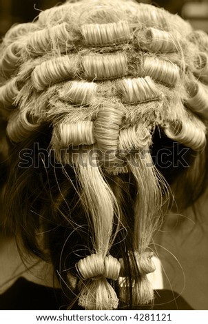 A young lawyers wig