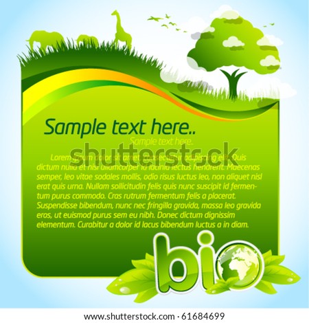 Free Stock on Template With Tree And Wild Life Stock Vector 61684699   Shutterstock