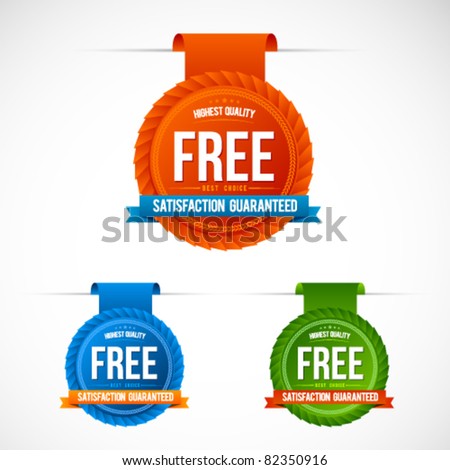 Colorful modern badges and stickers vector set Colorful modern badges and stickers vector set