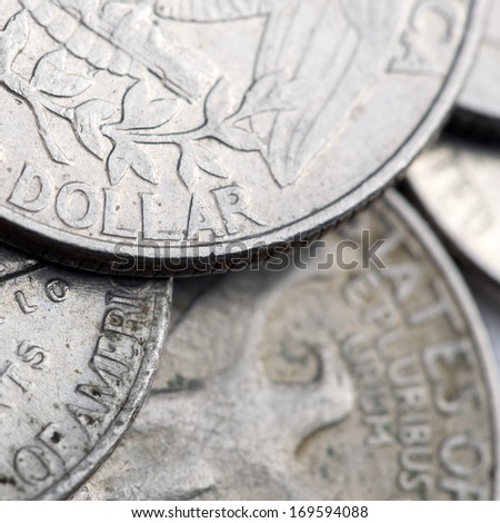 Quarter Dollar coin, Macro, Shallow dof