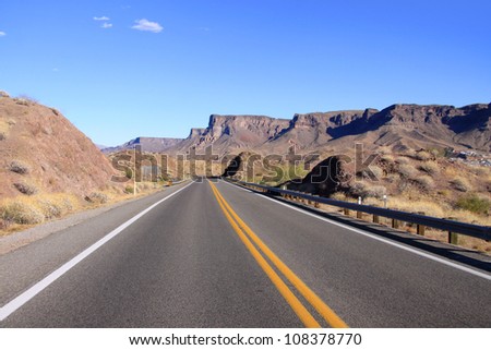 Scenic landscape by the historic route 66