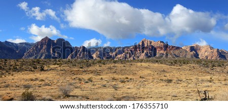 Red rock canyon landscape