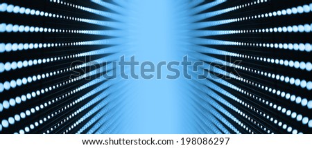 Background of blue LED walls