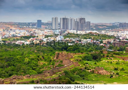HYDERABAD INDIA - August 29: Hyderabad is fifth largest contributor city to India\'s GDP with US$74 billion. On August 29, 2012 Hyderabad, India.