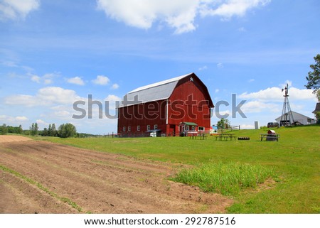 Red Barn near Traverse city in Michigan