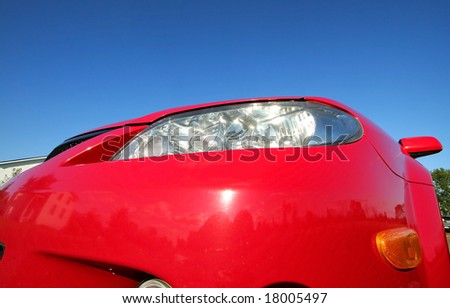 Red Car Head Lamp