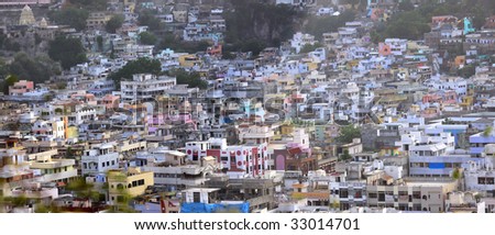 Panoramic view of Vijayawada A south Indian city