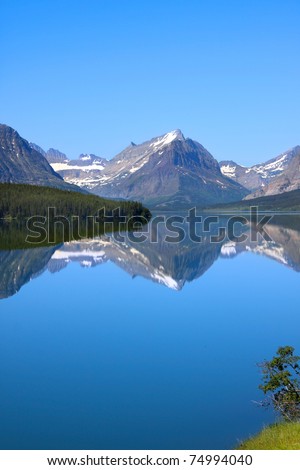 Many Glaciers scenic area in Glacier national park