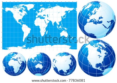 World+map+globe+vector