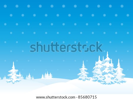 Winter landscape. Vector vertical background of winter landscape.