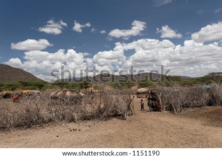 Entrance of a Samburu tribal village